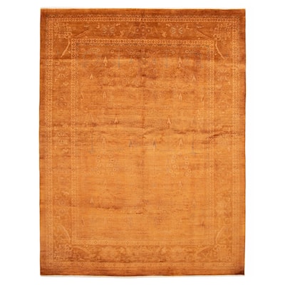 ECARPETGALLERY Hand-knotted Vibrance Brown Wool Rug - 9'1 x 11'10