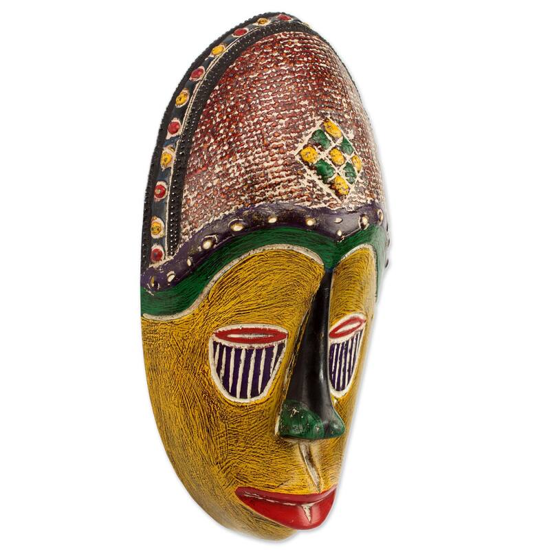 Novica Handmade Unity Mask African Wood Mask