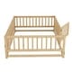 preview thumbnail 103 of 102, Montessori Floor Bed with Fence Guardrail and Removable Door Toddler Floor Wood Bed Frame for Kids Boys Girls Children's Room