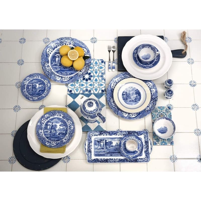 Spode Blue Italian Brocato 12 Piece Set