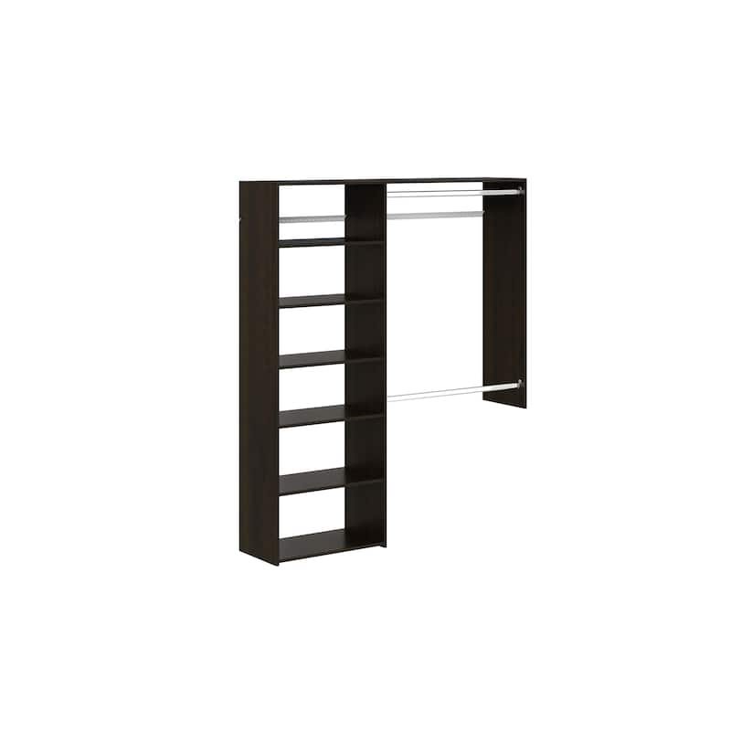 Easy Track 5 Ft. W. Deluxe Plus Laminate Closet Kit - Truffle