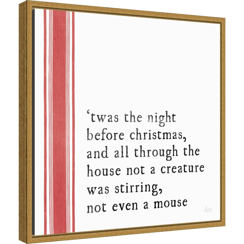 Simple Christmas I by Laura Marshall Framed Canvas Art