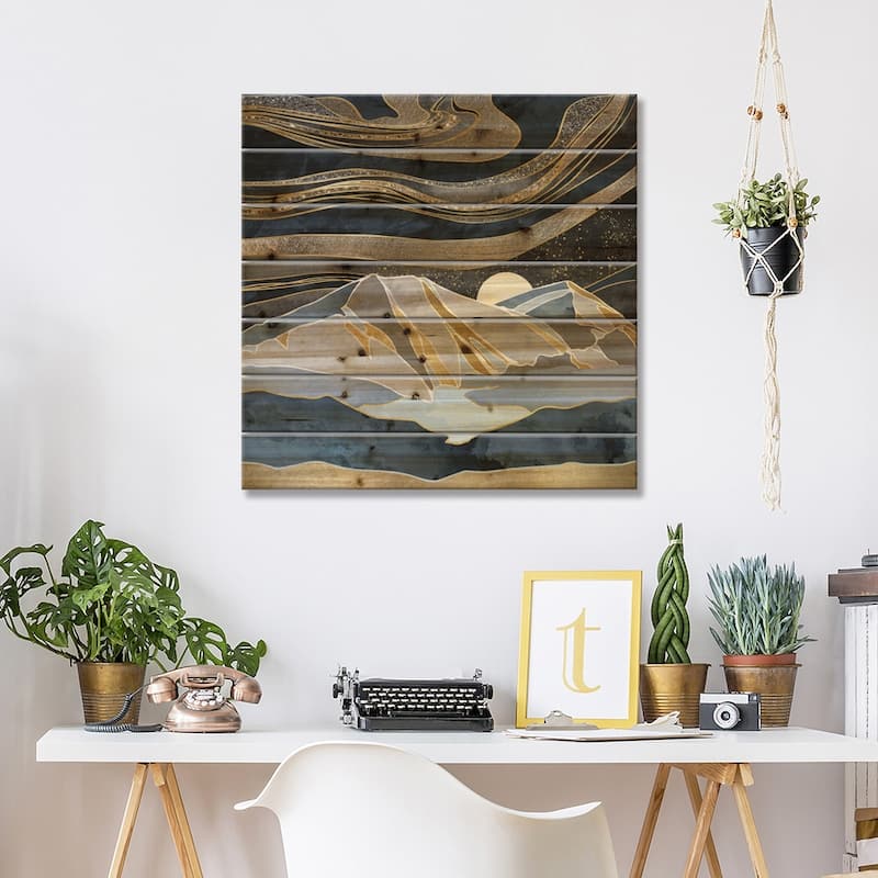 Metallic Sky Print On Wood by SpaceFrog Designs - Multi-Color