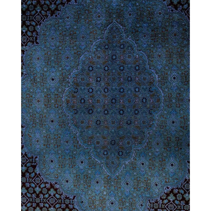 Fine Vibrance One-of-a-Kind Hand-Knotted Area Rug - Blue, 10' 3" x 15' 1" - 10' 3" x 15' 1"