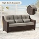 preview thumbnail 20 of 105, Murphy Outdoor Wicker Patio Outdoor Sofa Swivel Chair Coffee Table