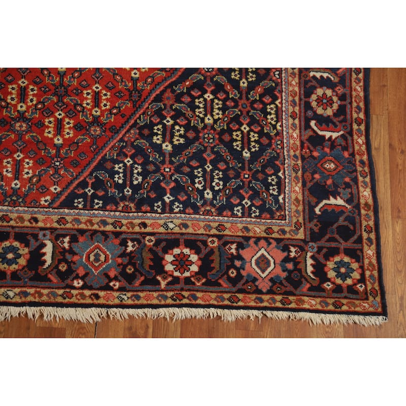 Hand Knotted Oriental 100% Wool Carpet Traditional Medallion Oranges & Rust Sultanabad Area Rug - 12' 0'' X 8' 8''