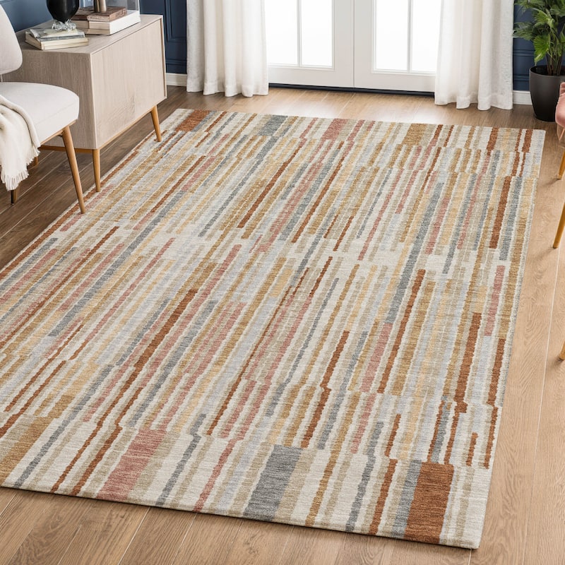 Premium Washable Super Soft Stripe Stack Mayfield Rug