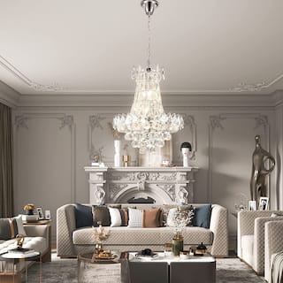 Maxax 6 - Light Unique / Statement Empire Chandelier with Crystal Accents