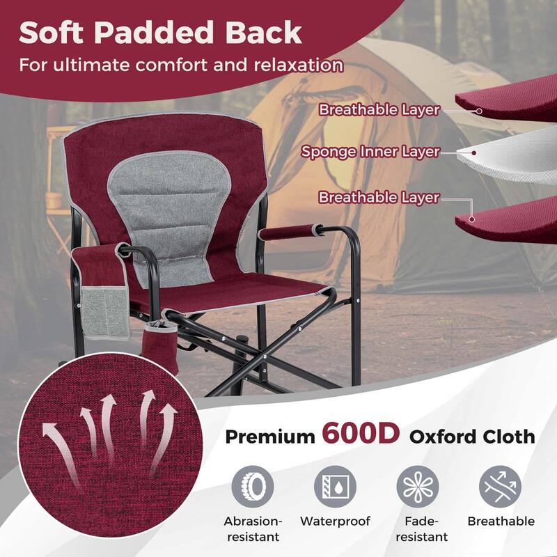 Goplus Outdoor Rocker Camping Chair for Adults with Dual Springs - See Details