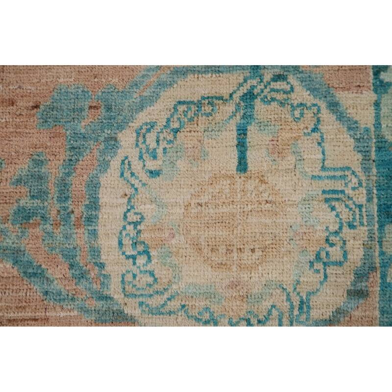 Vegetable Dye Oushak Oriental Area Rug Hand-knotted Wool Carpet - 4'11"x 6'11"