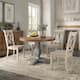 Option Antique White Chairs w Antique Grey Table
