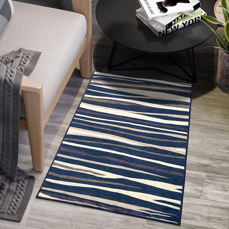 Garvee Modern Abstract Area Rug Colorful Throw Carpet