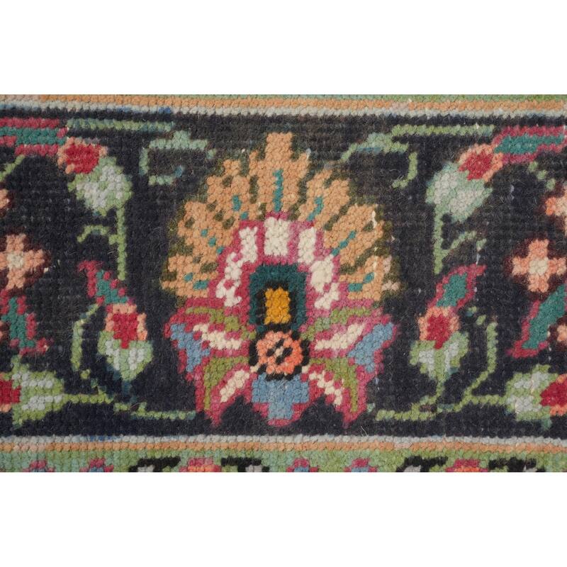 Hand Knotted Oriental 100% Wool Carpet Traditional Floral Pink Tabriz Area Rug - 5' 8'' X 4' 8''
