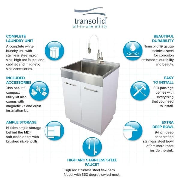 kitchen sink and cabinet unit transolid tcam 2420 ws 24 in x 20 in x 34 6 laundry sink kitchen sink and cabinet unit transolid tcam 2420 ws 24 in x 20 in x 34 6 laundry sink