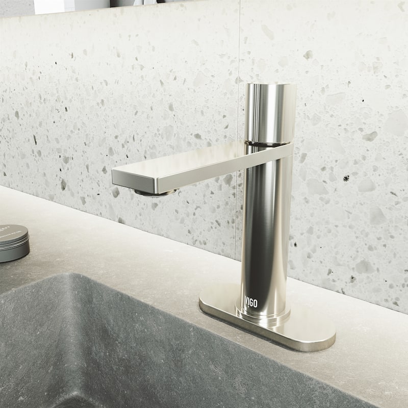 VIGO Halsey 8" H Single Handle Single Hole Bathroom Faucet