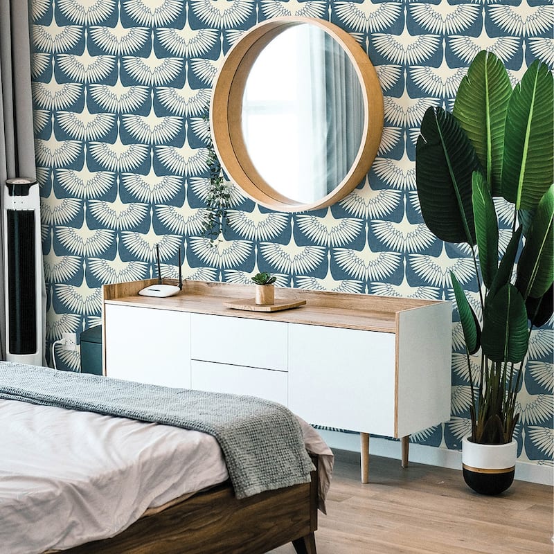 Genevieve Gorder Feather Flock Removable Peel and Stick Wallpaper