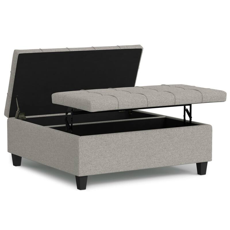 WYNDENHALL Elliot 40 inch Wide Transitional Square Table Ottoman