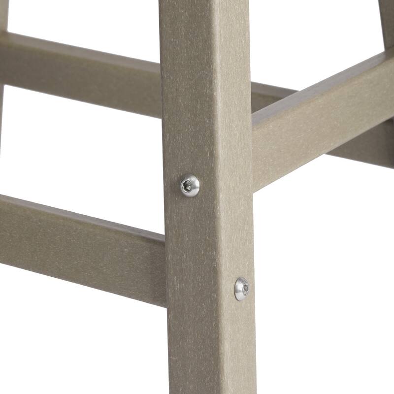 Laguna Hdpe All Weather Outdoor Patio 29" Saddle Seat Bar Stool (Set Of 3)