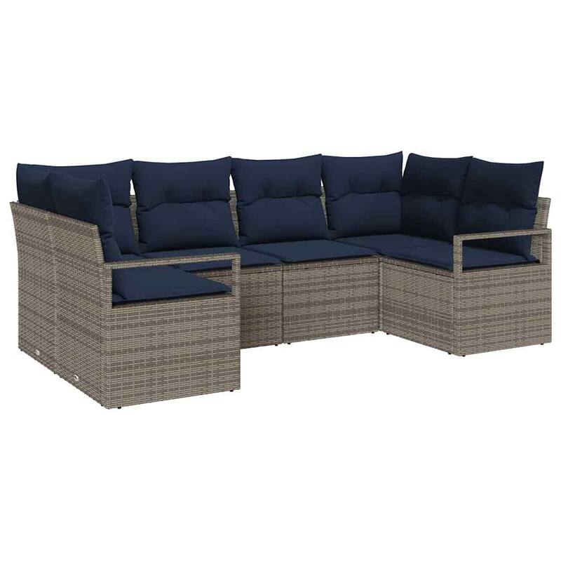 vidaXL 6 Piece Garden Sofa Set with Cushions - 92.1×48×27.2