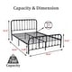 preview thumbnail 44 of 53, Alazyhome Sturdy Metal Platform Bed Frame