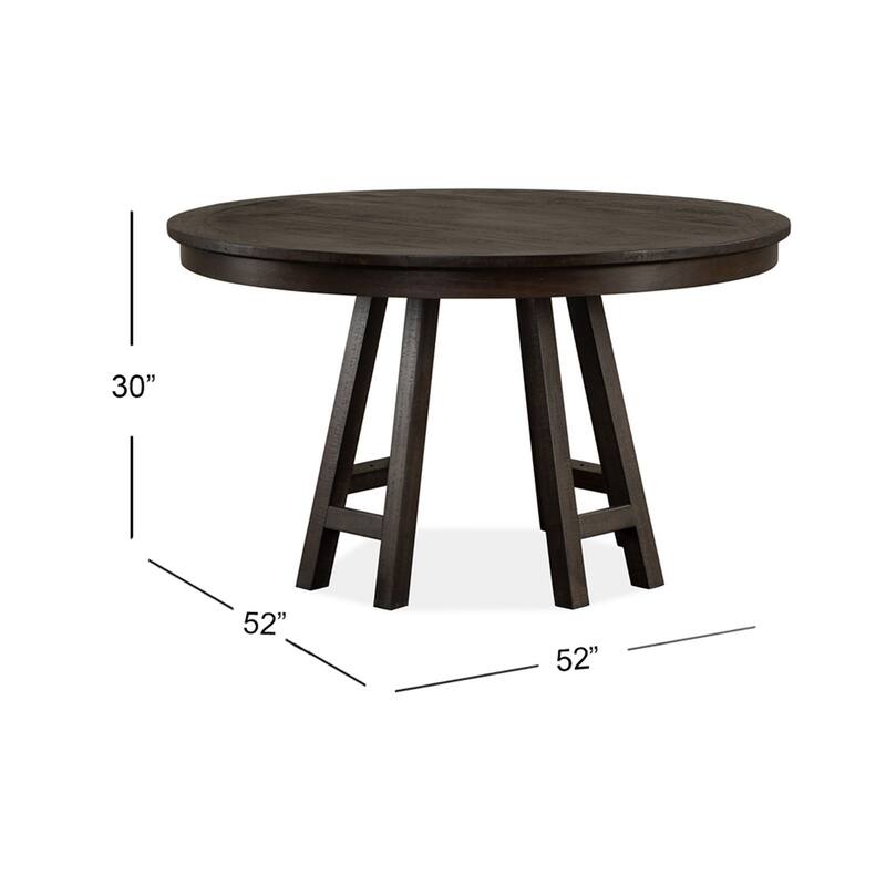 Magnussen Home Westley Falls Graphite 52" Round Dining Table - 52''W x 52''D x 30''H