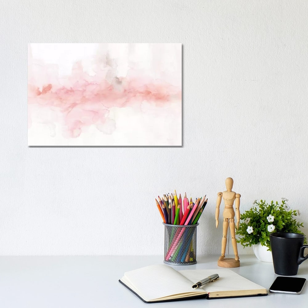 iCanvas "Rainbow Seeds Abstract Blush Gray Crop" by Lisa Audit Canvas Print