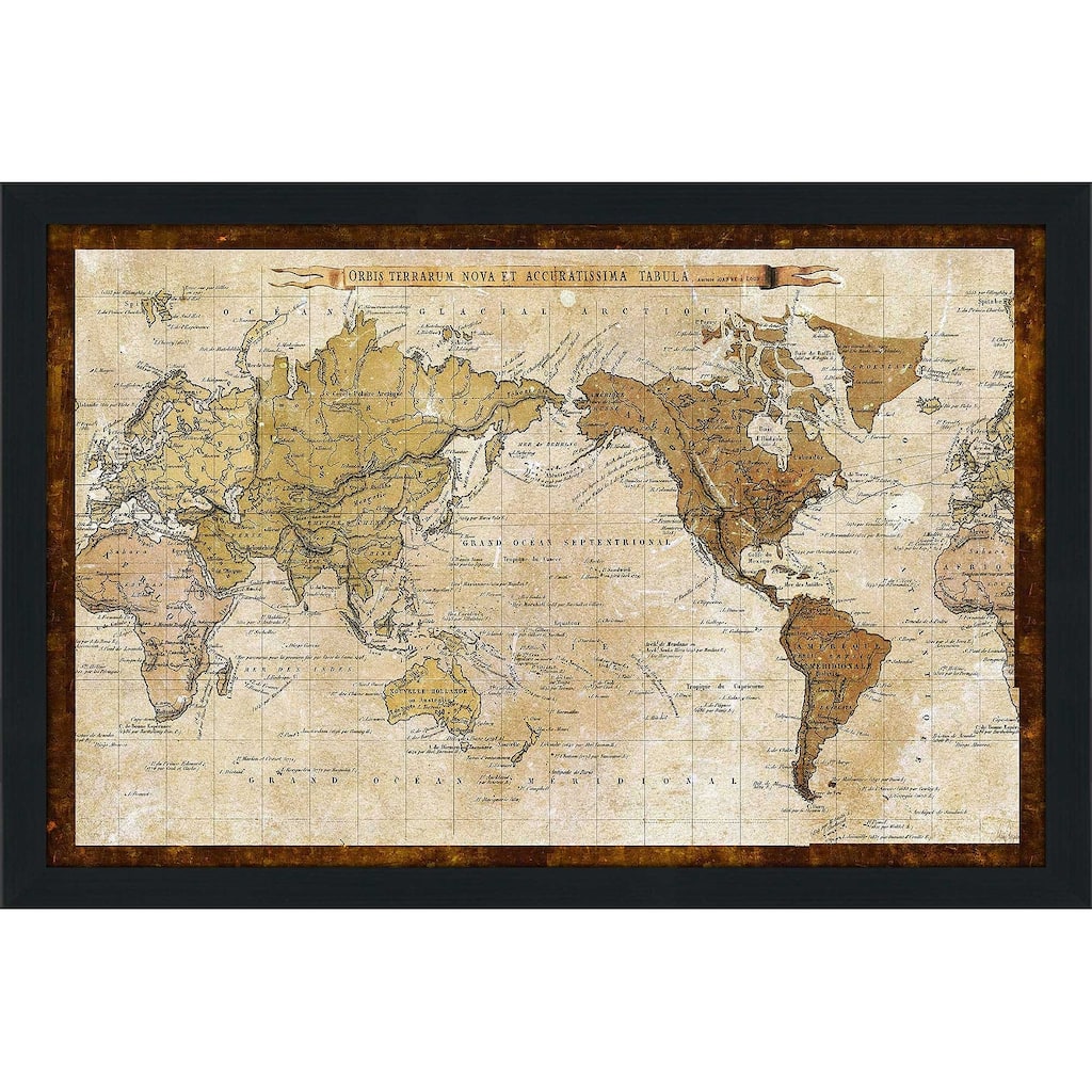 "Map of World (Horizontal)" Print on Acrylic