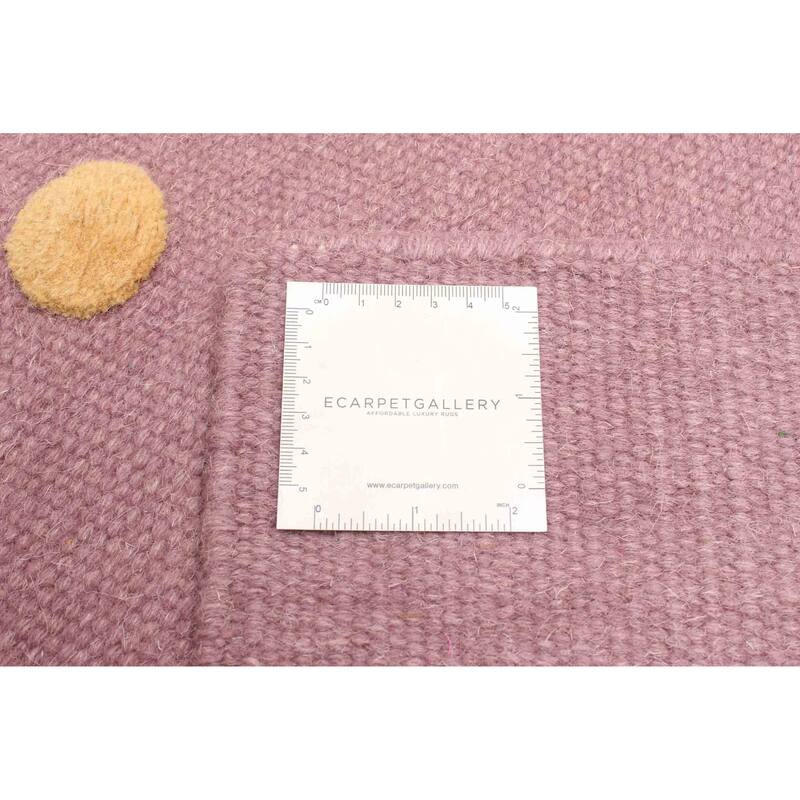 ECARPETGALLERY Flat-Weave Marrakech Dark Magenta Wool Kilim - 3'3 x 5'3