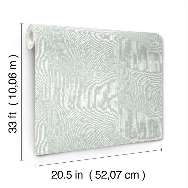 A-Street Prints Folly Seafoam Zen Swirls Wallpaper