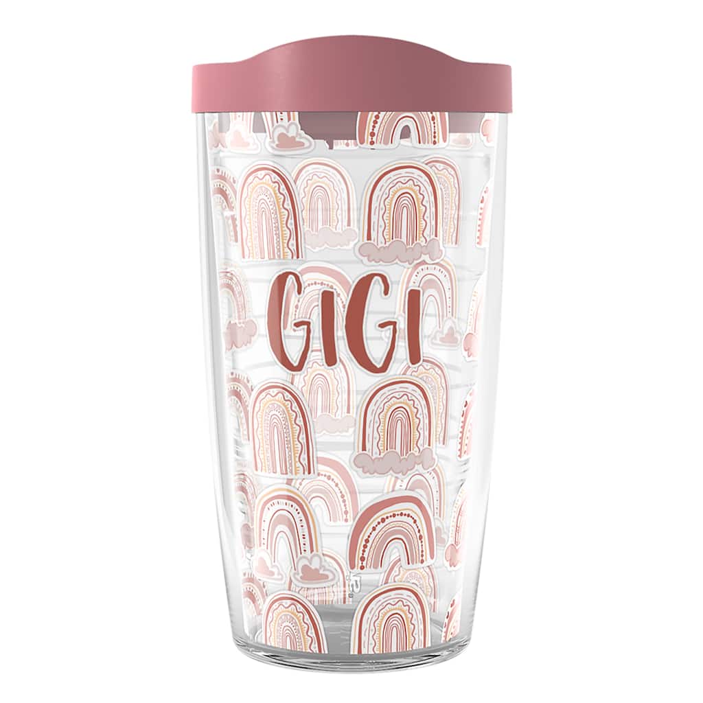Tervis BOHO Rainbow Gigi Made in USA Double Walled Insulated Travel Tumbler, Gigi - 16oz