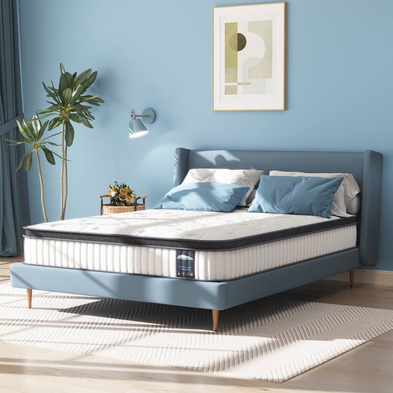 10-Inch Hybrid Memory Foam Pocket Spring Mattress,Mideum Comfort,For Kid's Room,Guest Room