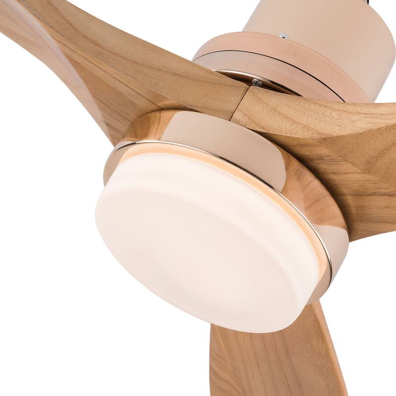 47In Modern 3-Blade 6-Speed Propeller Ceiling Fan Light with Remote - Gold