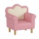 preview thumbnail 4 of 10, Upholstered Kids Sofa, Princess Armchair for Children, Petal Shape Toddler Sofa Chair for Playroom, Children's Bedroom