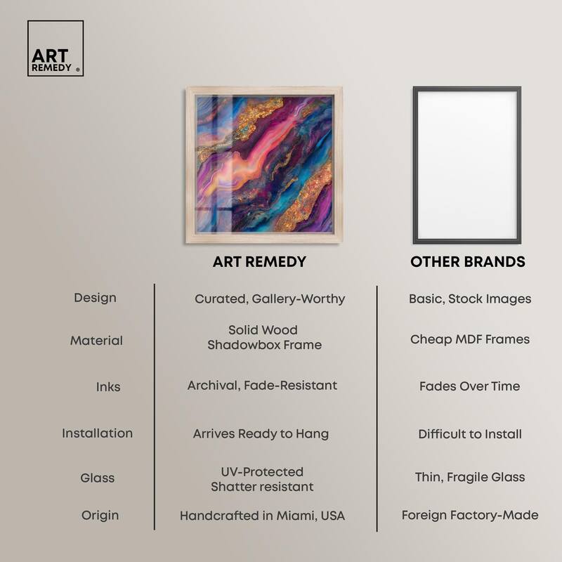 Glittering Spectrum III Shadowbox by Art Remedy