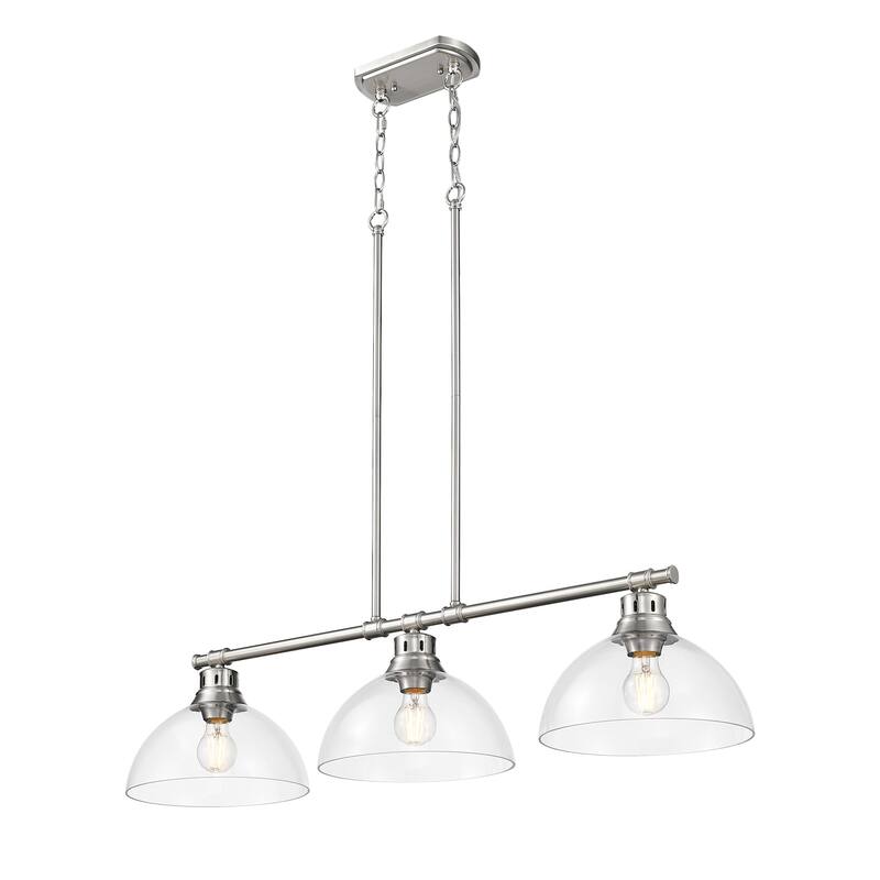 Golden Lighting 3602-3LP PW Duncan 3 Light 40" Wide Linear Pendant