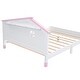 preview thumbnail 8 of 8, Full Size Bed Frame with House Shape Headboard, Platform Bed Full, Modern Wood Double Bed Frames for Boys Girls Teens, Pink