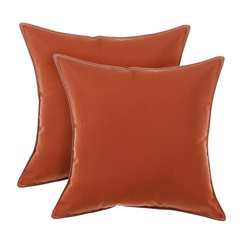 Sorra Home Sunbrella Indoor/Outdoor Top Stitch (Set of 2) 20 in Pillows