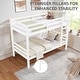 preview thumbnail 15 of 41, Twin over Twin Wooden Bunk Bed,High Guardrail,Ladder,Kids Teens,Dorm