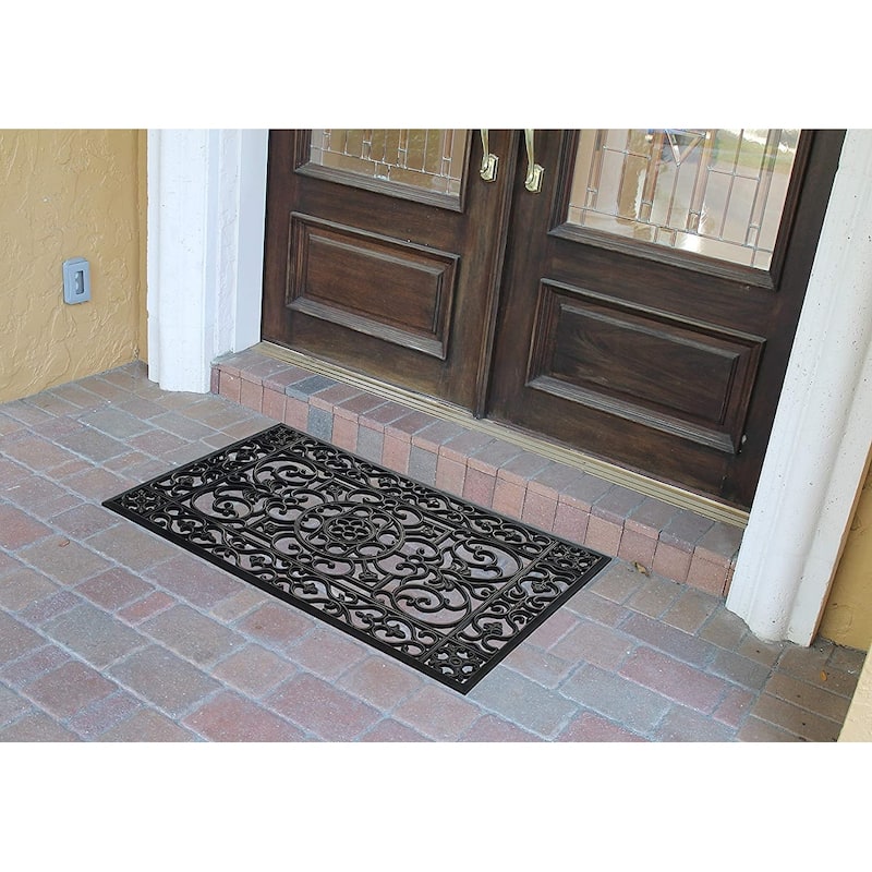 A1HC Natural Coir and Rubber Modern Indoor/Outdoor Grill Doormat
