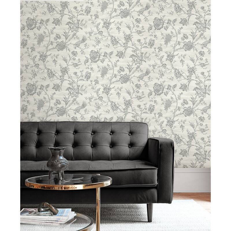 Seabrook Designs Stoney Brook Floral Unpasted Wallpaper