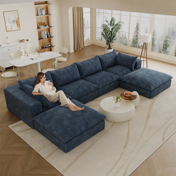 Oversized DIY Combination Seat Sectional Sofa Lounge Chair Couch Bed w/ 2 Ottoman - Bed Bath & Beyond
