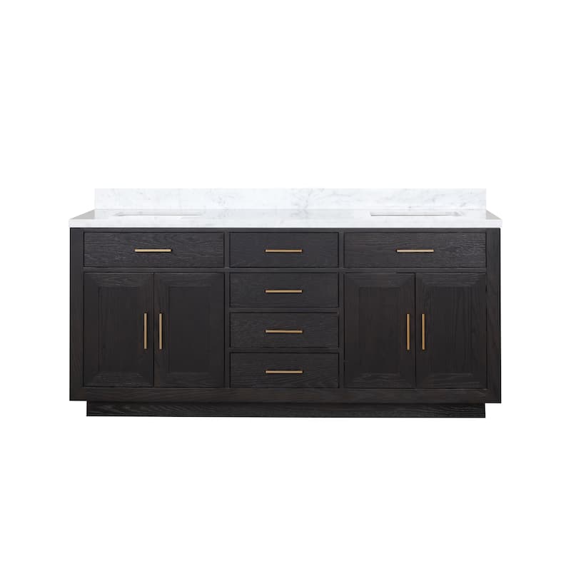 Lexora Abbey Bath Vanity and Carrara Marble Top