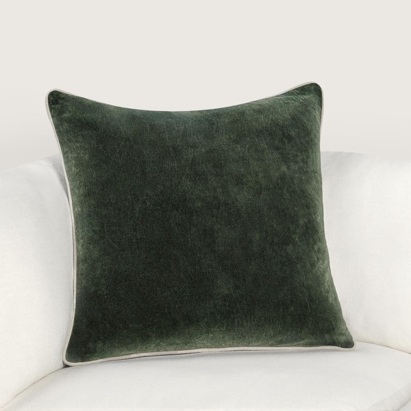 slide 2 of 132, Villa by Classic Home Harriet Velvet Throw Pillow 22x22 - Forest Green