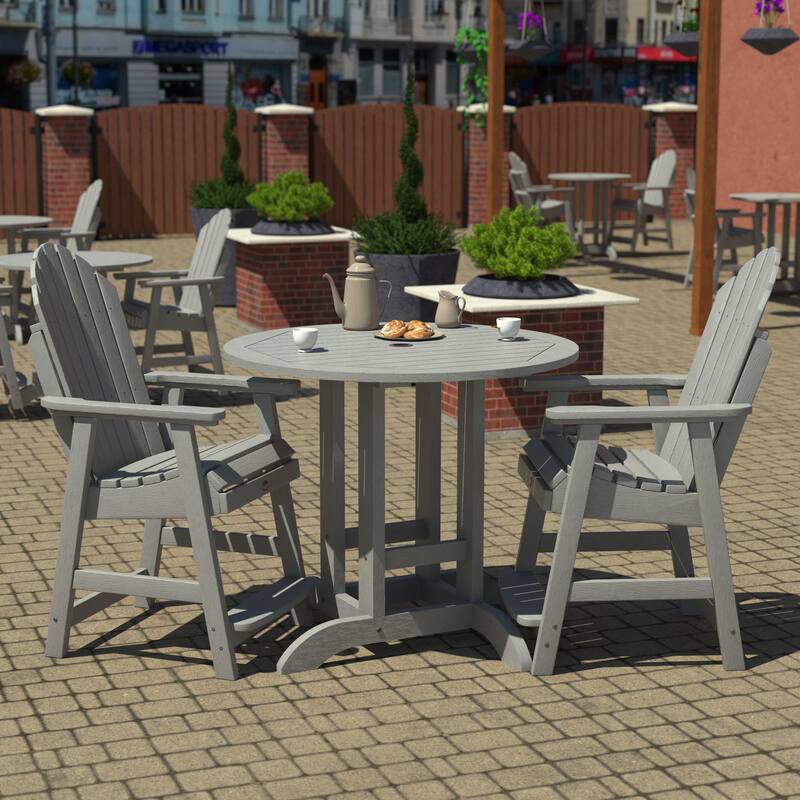 Highwood Commercial 3-Piece Adirondack 36" Bistro Counter Height Dining Set