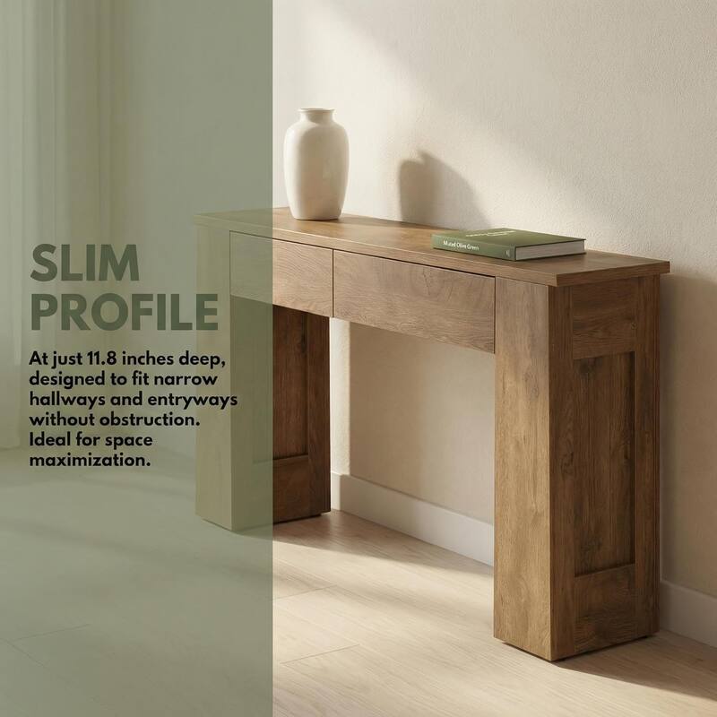 63-Inch Console Table with 2 Drawers, Modern Long Entryway Sofa Table for Hallway - 63" L x 11.8" W x 31.5" H