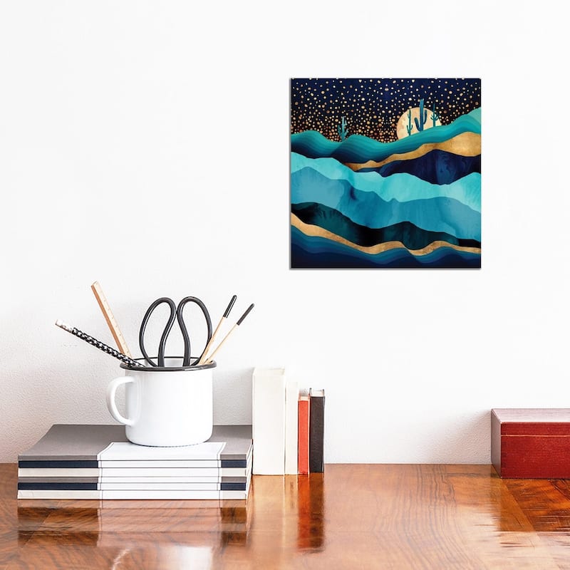 iCanvas "Indigo Desert Night" by SpaceFrog Designs Canvas Print - 12x12x1.5