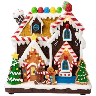 LED Lighted Gingerbread Christmas Candy House Village Display - 7 ...