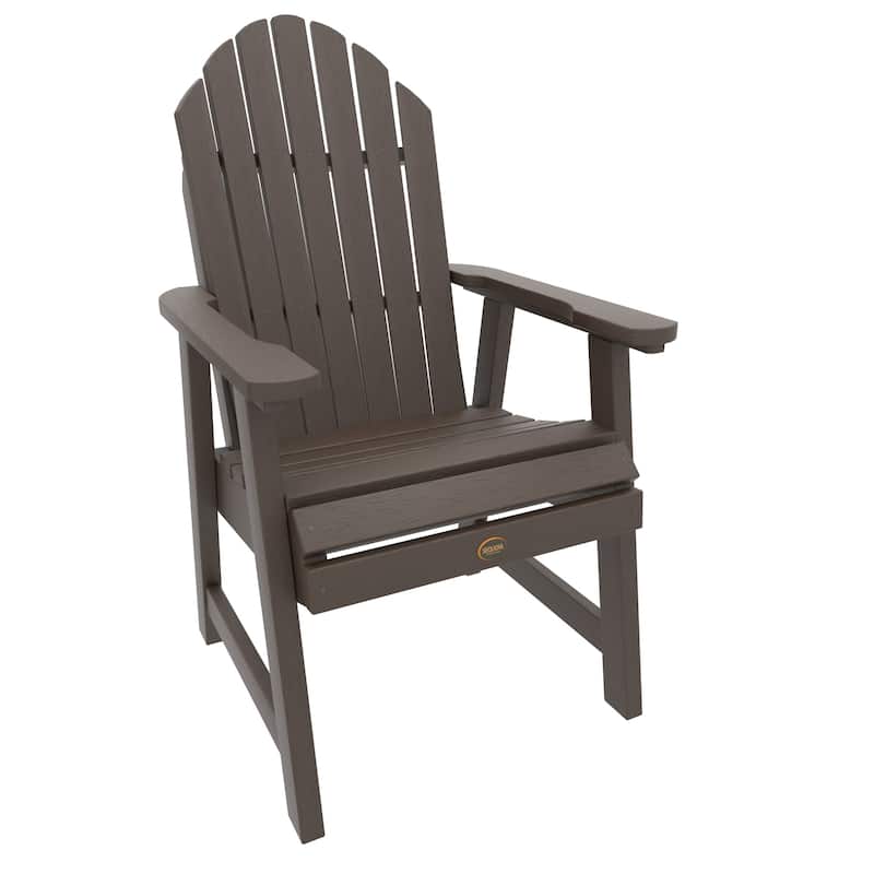 HIGHWOOD Commercial Grade Muskoka Adirondack Dining Chair - Weathered Acorn