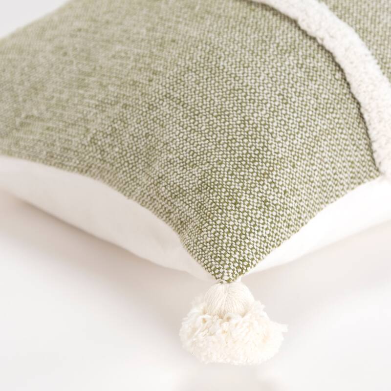 Rizzy Home Striped Throw Pillow with Tassels