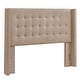 preview thumbnail 2 of 3, Melina Linen Tufted Wingback Headboard by iNSPIRE Q Bold